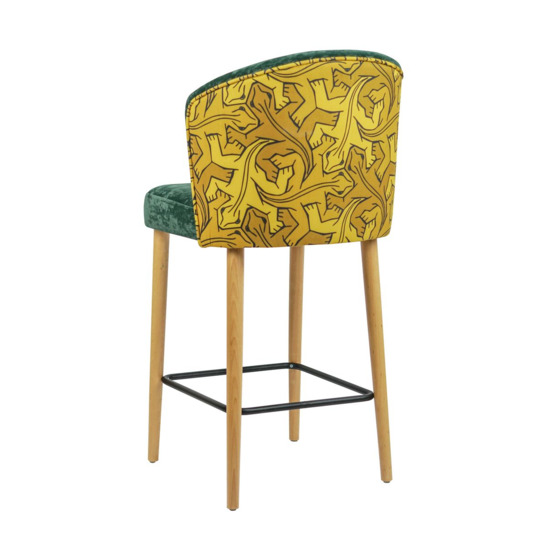 Lizard armchair, Vittorio malahit microfibre, print back, lacquer frame - photo 3