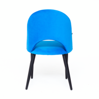 Product photo Ignis chair, blue velour, metal legs from the ChiedoCover company.