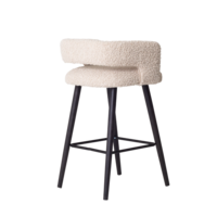 Product photo Mars bar stool, suit.Merino 002 wool, beech legs ,black stain from the ChiedoCover company.