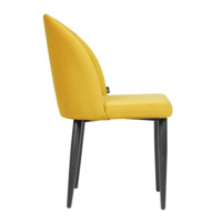 Product photo Tony chair, velour velutto 56 yellow, legs metallic from the ChiedoCover company.