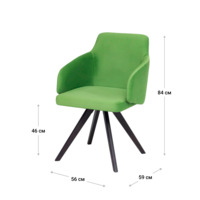 Product photo Fresh chair, velour Velutto 31, legs beech stain black from the ChiedoCover company.