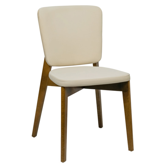 Safir chair, velour Velutto-04 light beige, light walnut - photo 1