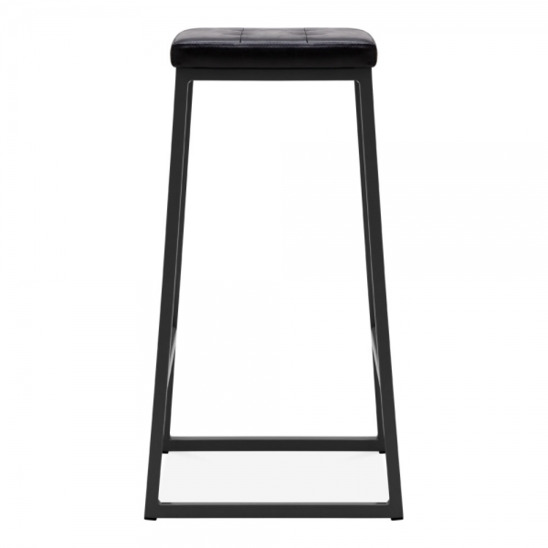 Bar stool, soft, black - photo 3