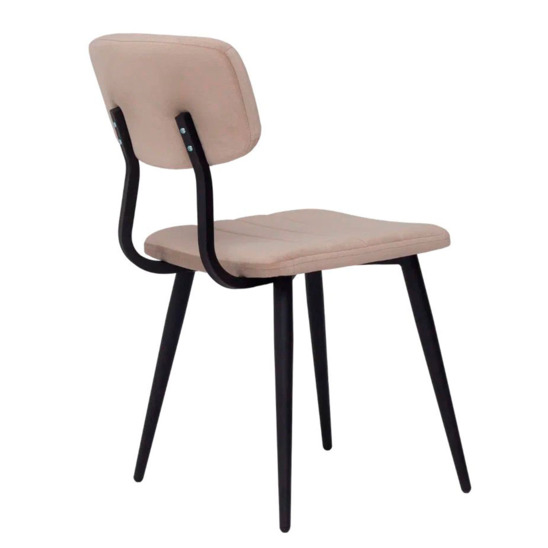 Kato light chair, Remy 14 velour, metal frame, plywood - photo 3