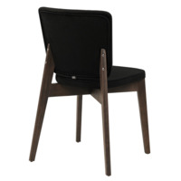 Product photo Safir chair, velour Velutto-34 black, stain wenge from the ChiedoCover company.
