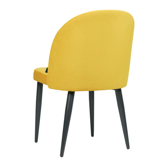 Tony chair, velour velutto 56 yellow, legs metallic - photo 3