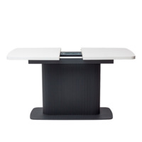 Product photo Benjamin sliding table, HPL, matt white from the ChiedoCover company.