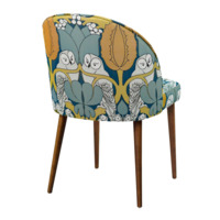 Product photo Tony's chair, tapestry of blue Owls from the ChiedoCover company.