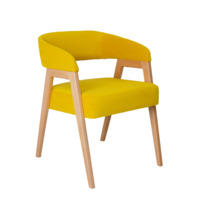 Product photo Ricco chair legs beech, yellow velour from the manufacturer ChiedoCover, product picture, real product photo