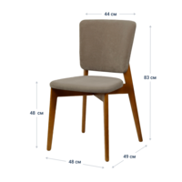 Product photo Safir chair, velour light grey from the ChiedoCover company.