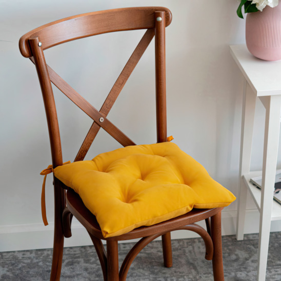 KARAT chair cushion, yellow - photo 1