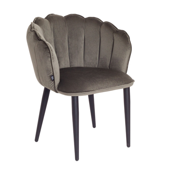 Tiffany chair, velour, grey - photo 1