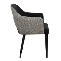 Product photo Rose chair, black velour, tapestry back, black legs from the ChiedoCover company.