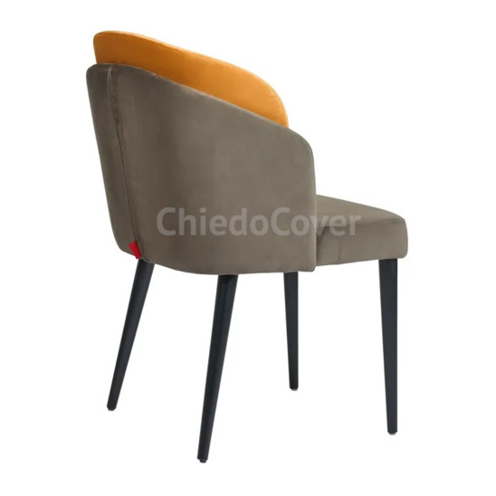 Half-seat Lily velour zizi, legs black enamel - photo 4