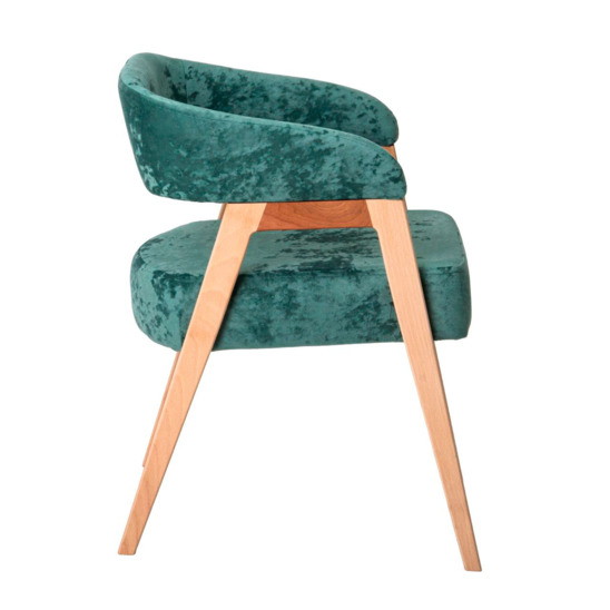 Ricco chair, velour Palermo mentol 09, beech legs - photo 2