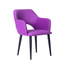 Product photo Aqua chair, velour Velutto Lux 41, metal legs RAL 9005 from the manufacturer ChiedoCover, product picture, real product photo