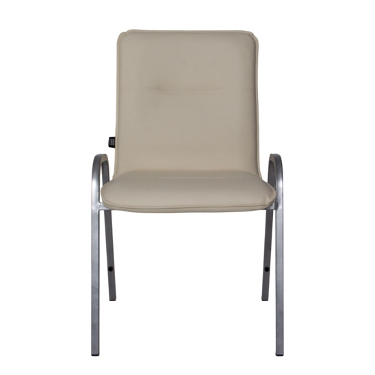 Rumba chair, eco-leather Cream, RAL silver 9006 - photo 2