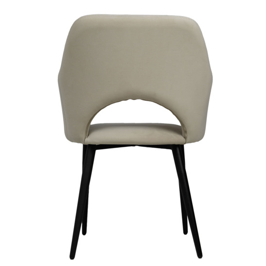 Aqua chair, black legs, beige velour - photo 4