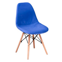 Product photo E01 chair cover for Eames, sealed, velour blue from the manufacturer ChiedoCover, product picture, real product photo