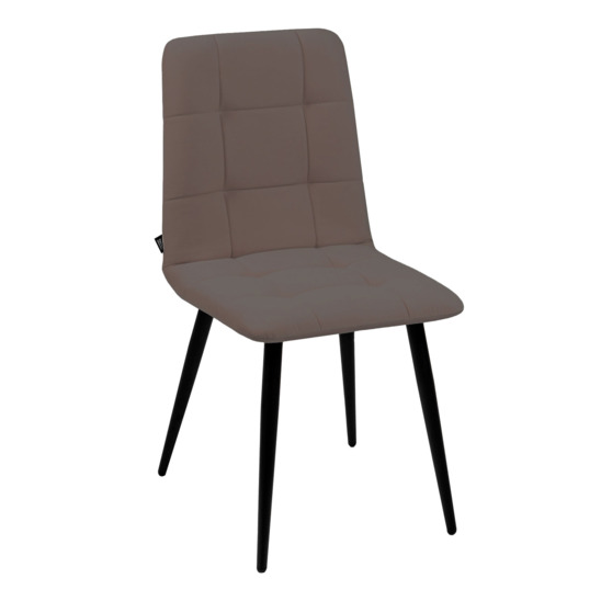 Olys chair, velour newton brown, metal - photo 1