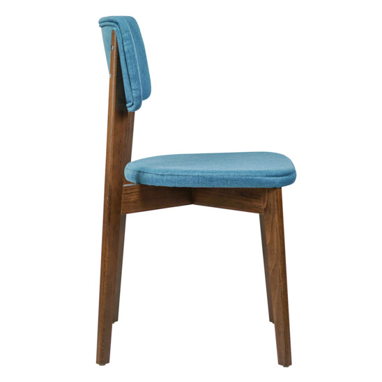 Topas chair, Montreal 57 turquoise matting, antique walnut - photo 3