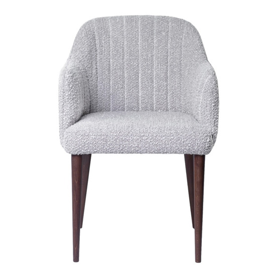 Tulip chair, grey boucle, black legs - photo 2