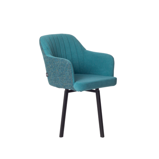 Tulip chair on a swivel base, back matting Melange 677,insidepart of the velour Simple 22 - photo 2