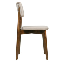 Product photo Topas chair, velour Velutto-04 light beige, antique walnut from the ChiedoCover company.