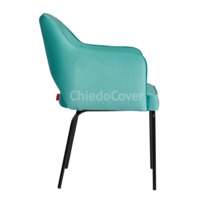 Product photo Rose chair, blue corduroy, metal legs from the ChiedoCover company.