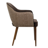 Product photo Rose chair, brown velour, jacquard back, brown legs from the ChiedoCover company.