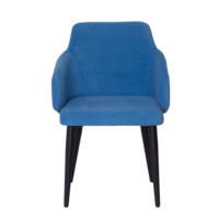 Product photo Fresh chair, velour Teddy 931, metal legs RAL 9005 from the ChiedoCover company.