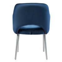 Product photo Diamond Rose chair, blue corduroy, white legs from the ChiedoCover company.