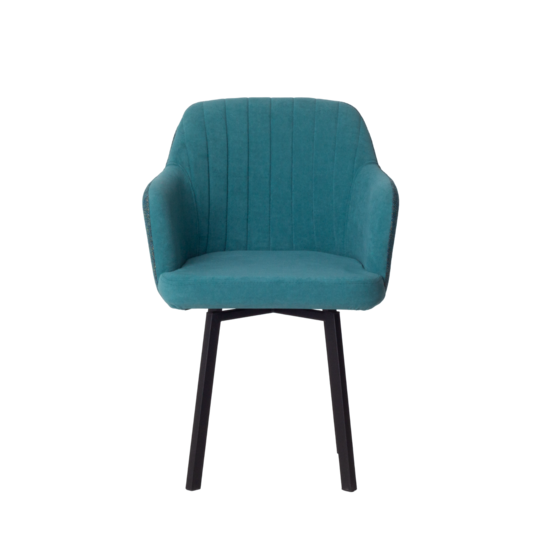 Tulip chair on a swivel base, back matting Melange 677,insidepart of the velour Simple 22 - photo 3