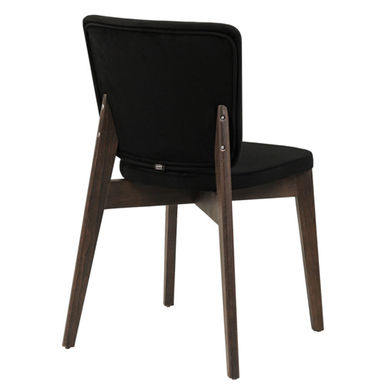 Safir chair, velour Velutto-34 black, stain wenge - photo 5