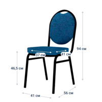 Product photo Round chair, Levis 78 matting, black moire frame from the ChiedoCover company.