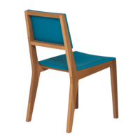 Product photo Laki chair, blue matting from the ChiedoCover company.