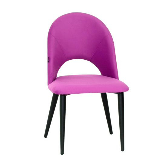 Ignis chair, lilac velour, metal legs - photo 1