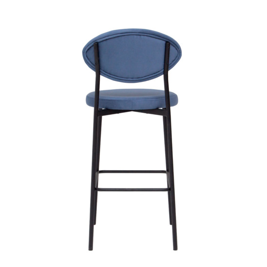 Hawaii bar stool, velour Velutto 48, legs metal black moire - photo 4