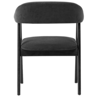 Product photo Dolce half seat, black velour Teddy 020, black stain from the ChiedoCover company.