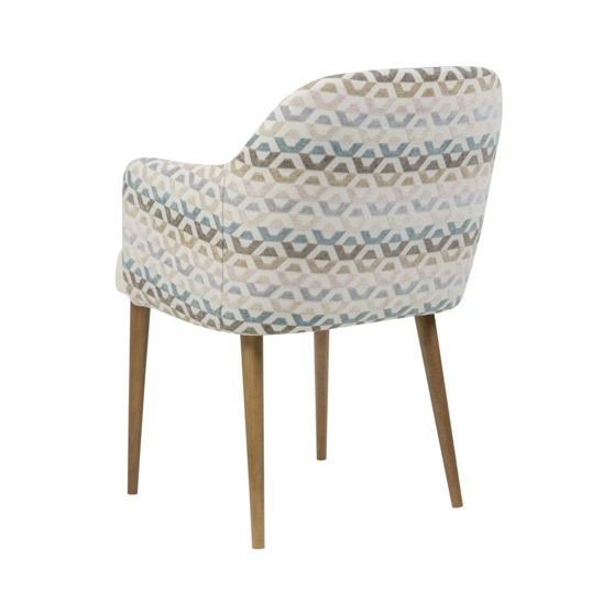 Tulip chair, chenille beige, light walnut - photo 3