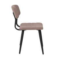 Product photo Kato chair, beige microfibre, metal legs from the ChiedoCover company.