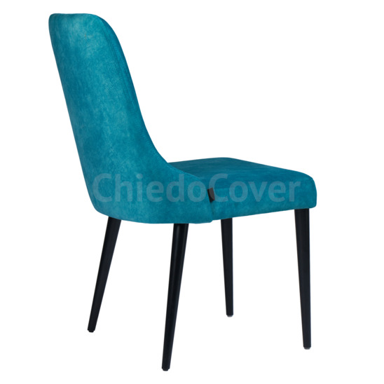 Kongsberg chair, blue, black legs - photo 3