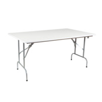 Product photo Table Leader 1, 1200x600, white, silver, PVC edge, without bumpers from the manufacturer ChiedoCover, product picture, real product photo