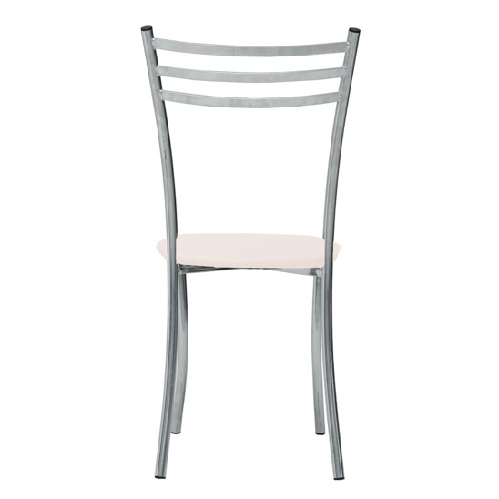 Astra chair, chrome frame, grey leatherette - photo 4