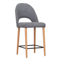 Product photo Mallin bar stool, grey velour, beech legs from the manufacturer ChiedoCover, product picture, real product photo