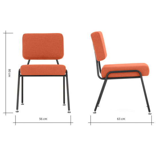 Knox dining chair, orange - photo 4