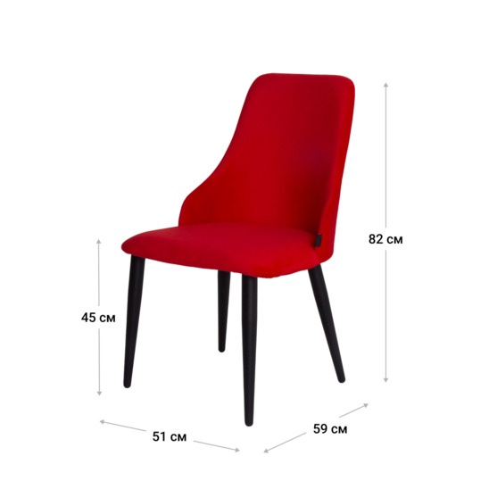 Aer chair, Evita 29 velour, metal 40*20 RAL 9005 - photo 8