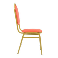 Product photo Chair Hit 20 Light, gold, eco-leather orange from the ChiedoCover company.