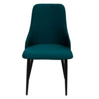 Product photo Aer chair, black legs, blue velour from the ChiedoCover company.