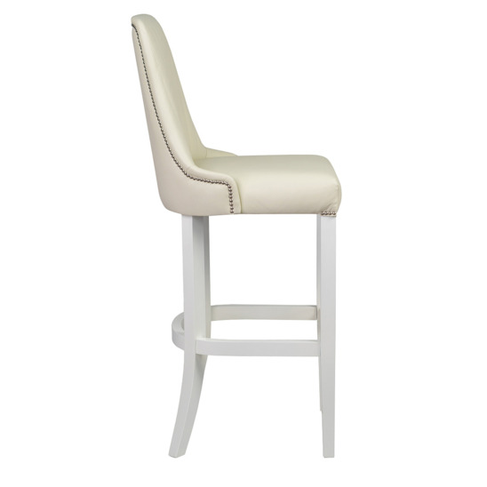 Harry's bar stool, white, with vertical stitching - photo 4